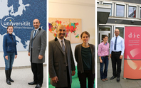 Zeyad AL-Shibaany with Ms Jadwiga Zurad at ZNU - University Witten/Herdecke, Prof Dr Kerstin Martens at University Bremen - InIIS and Dr Babette Never at German Developmet Institute (DIE) during his individual appointments in October 2017.