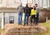 Nsilulu Tresor Mbungu with his supervisor Dr Axel Kleidon and research team at Max Planck Institute for Biogeochemistry in Jena, 2019.