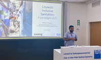 Abishek Narayan lectured during his research stay at Chair of Urban Water Systems Engineering at the Technical University of Munich, 2022