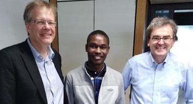 Eyram with Prof H. C. Dr Ing. Ulf Zander (left) and Dipl.-Ing. Ripke; © Jan Meyer, BASt