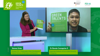 Verena Knies (Federal Ministry of Education and Research) and Green Talent Dr Ronnie Concepcion II