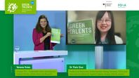 Verena Knies (Federal Ministry of Education and Research) and Green Talent Dr Yixin Guo 