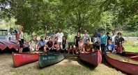 Emma Mamisoa Nomena on a canoe trip with her research group