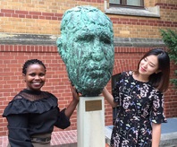 Sea Jin Kim (right) and Precious Akampumuza (left) during their research stay at Potsdam Institute for Climate Impact Research.